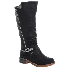 Rieker Fabrizia 52 Tall Boot Schwarz (Women's)