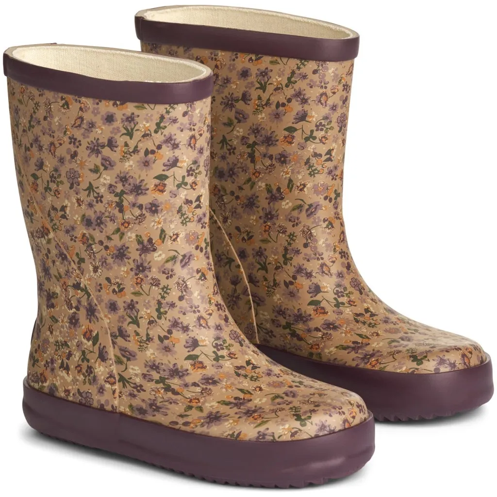 Rubber Boot Alpha Print - lilac flowers