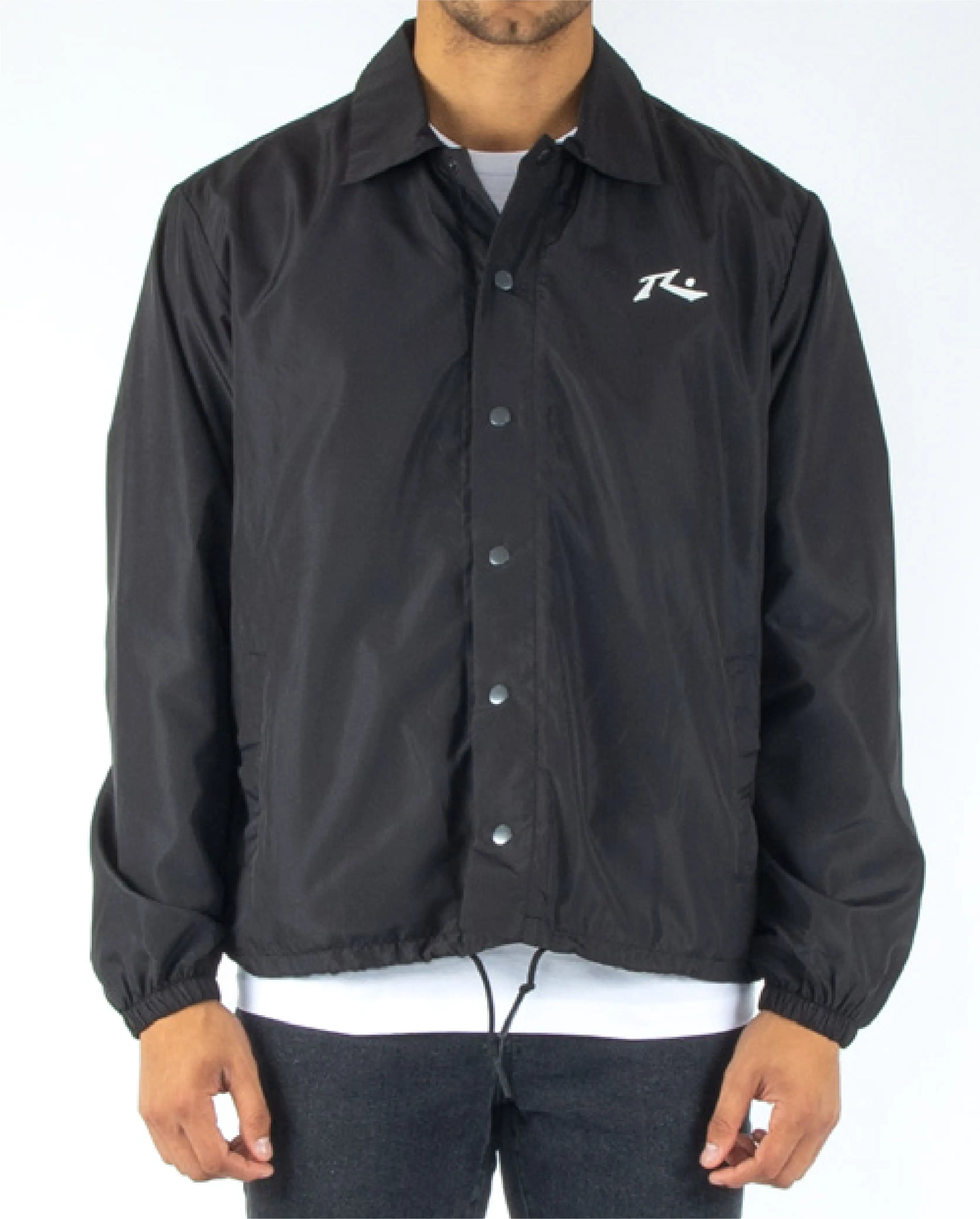 Rusty USA Base Coaches Jacket BLACK