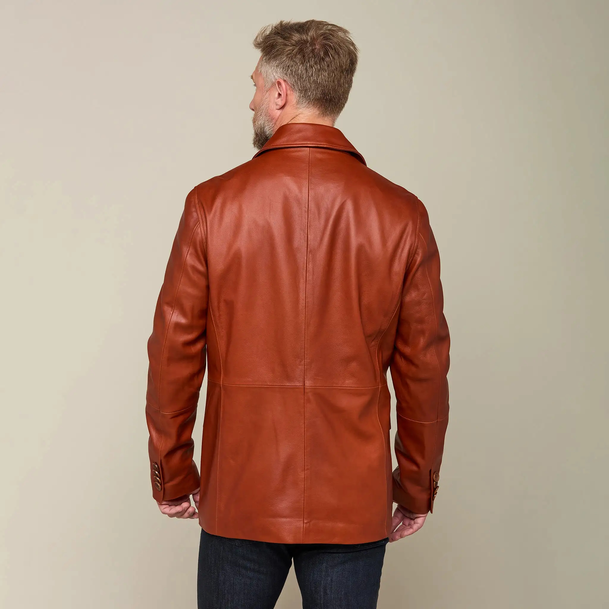 Safari Leather Jacket :: Cognac