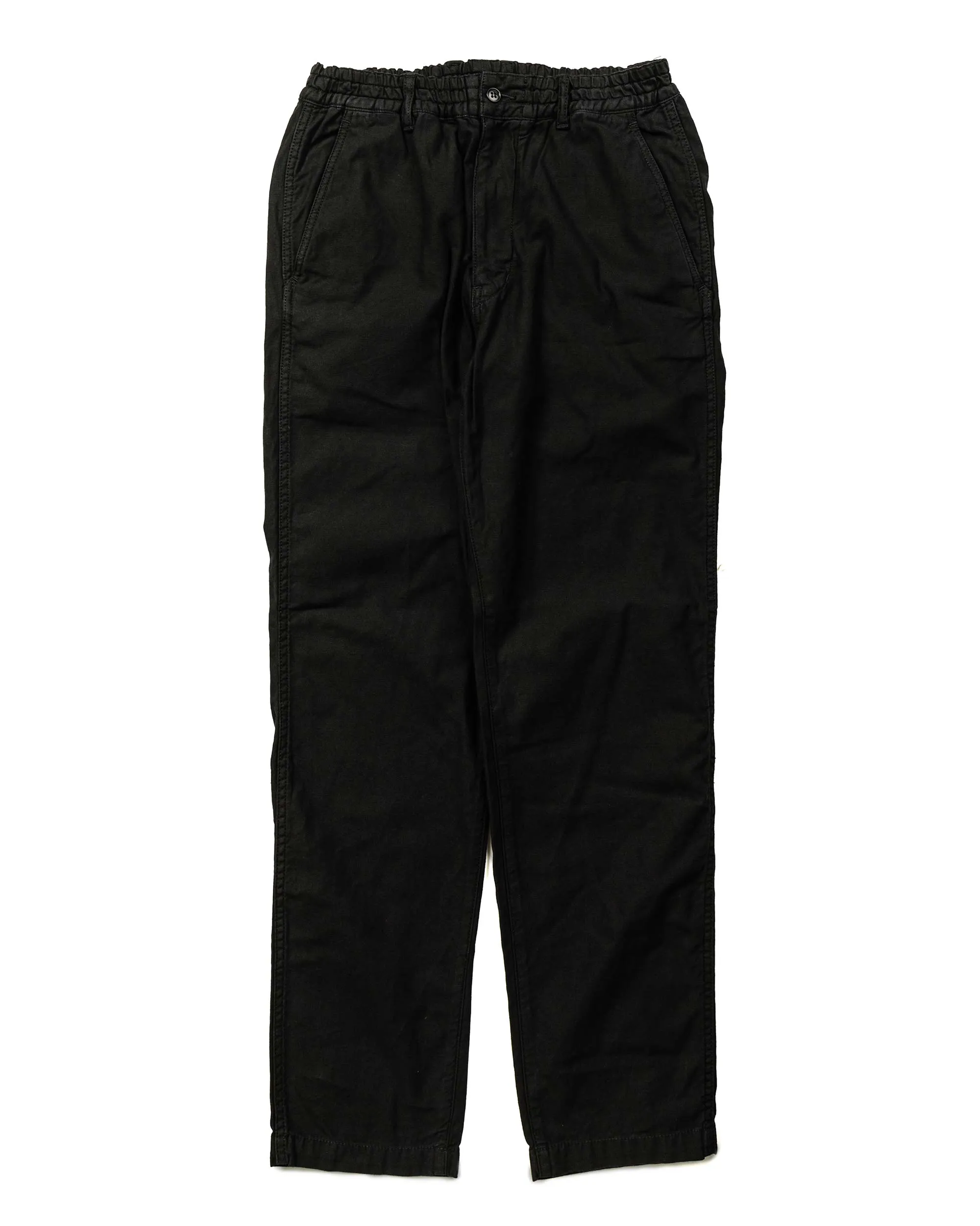 Sage de Cret Cotton/Linen Satin Back Crepe Tapered Pants Black