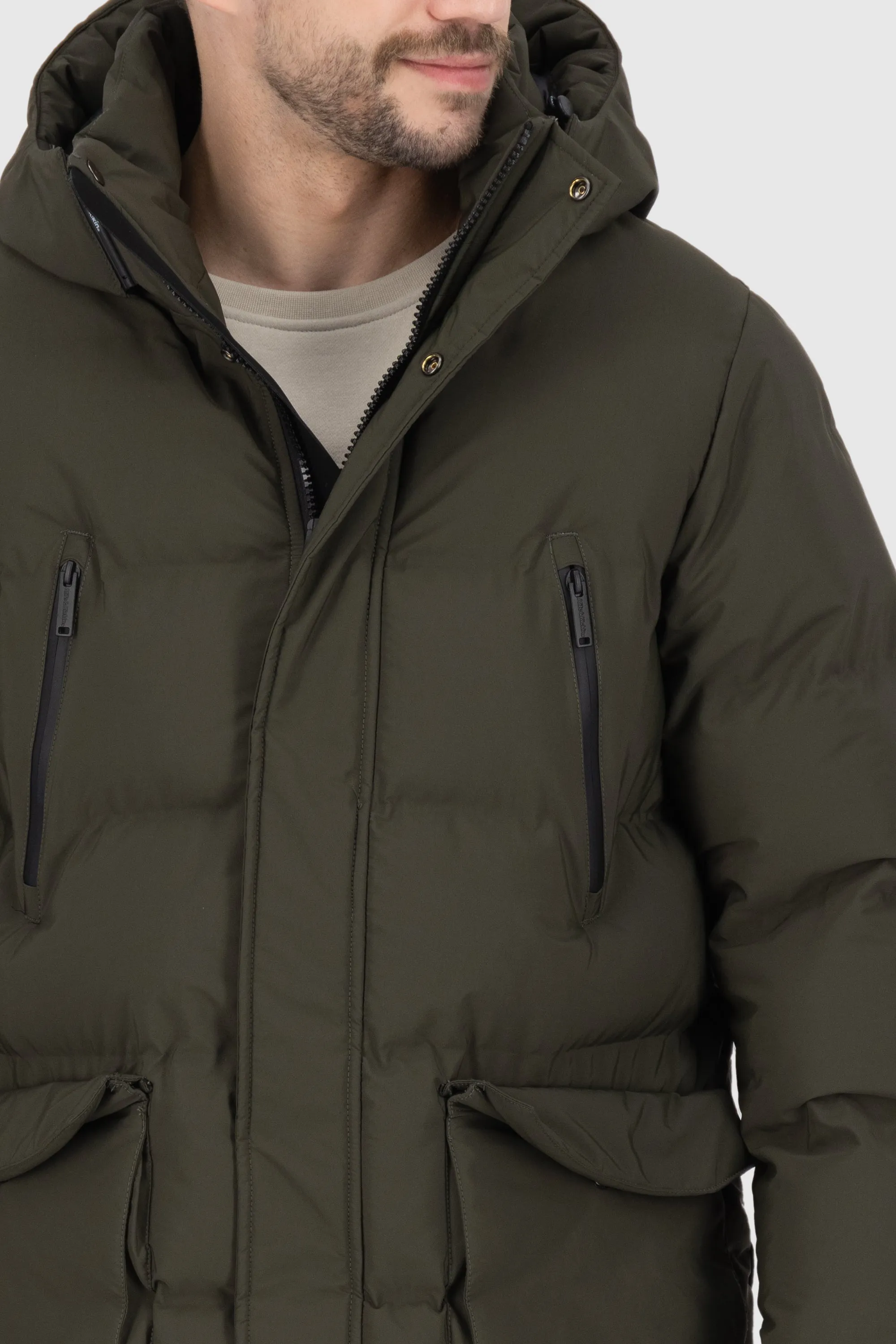 SaulAK A Puffer Parka Schwarz