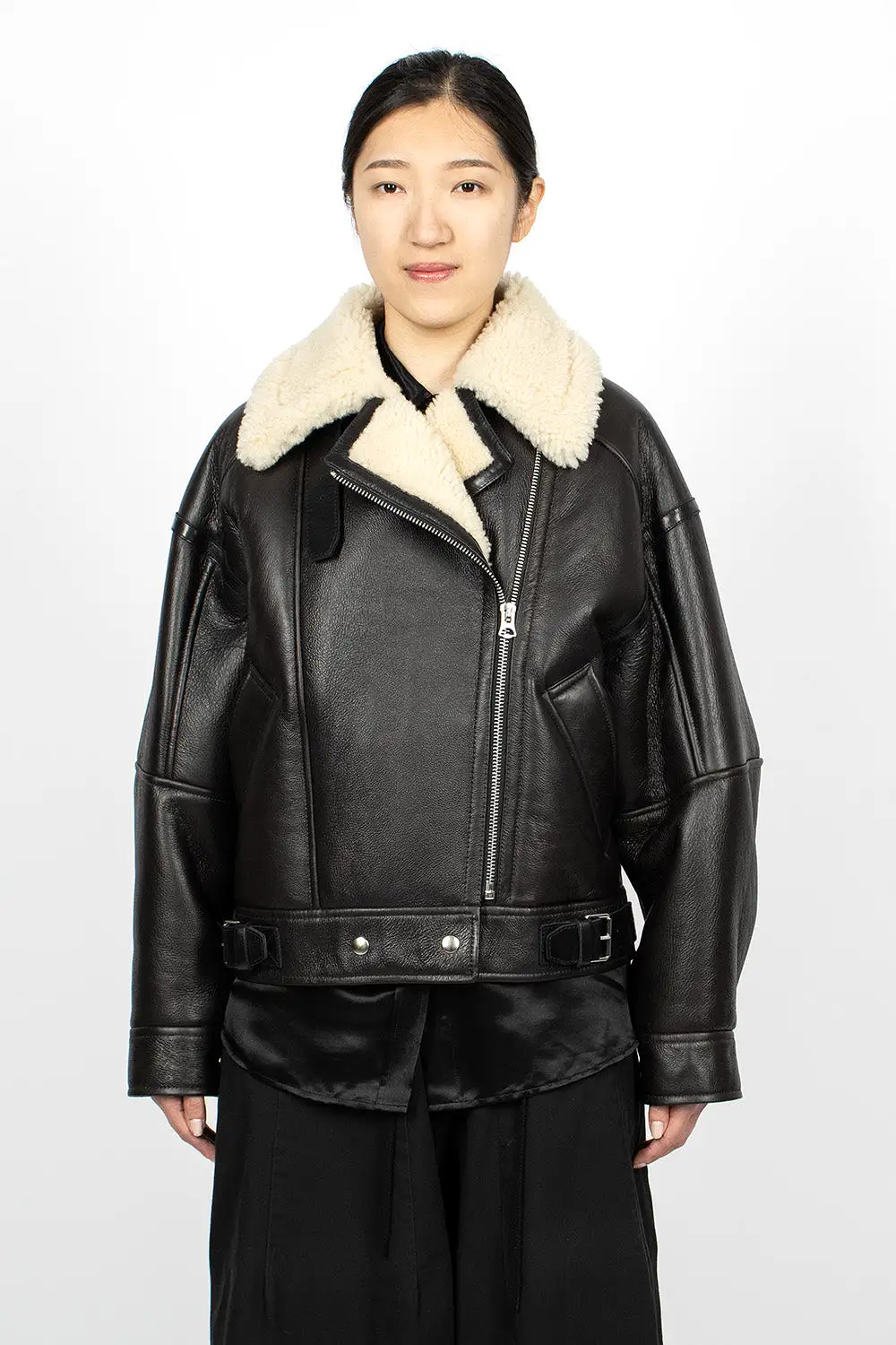 Shearling Jacket Dark Brown