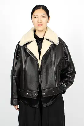 Shearling Jacket Dark Brown