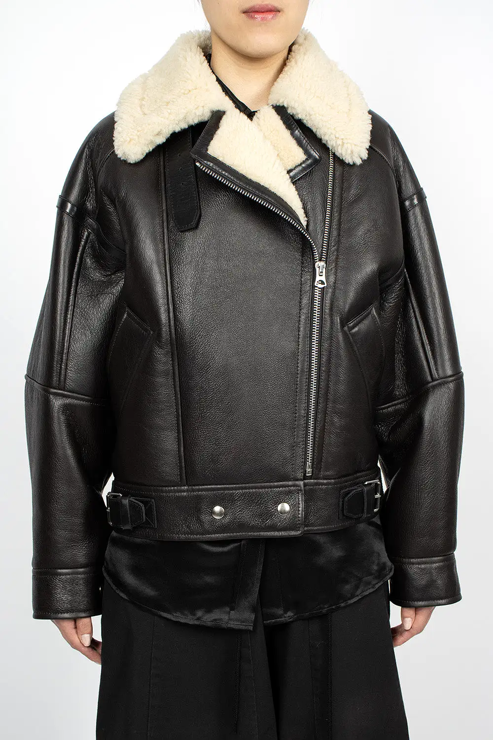 Shearling Jacket Dark Brown