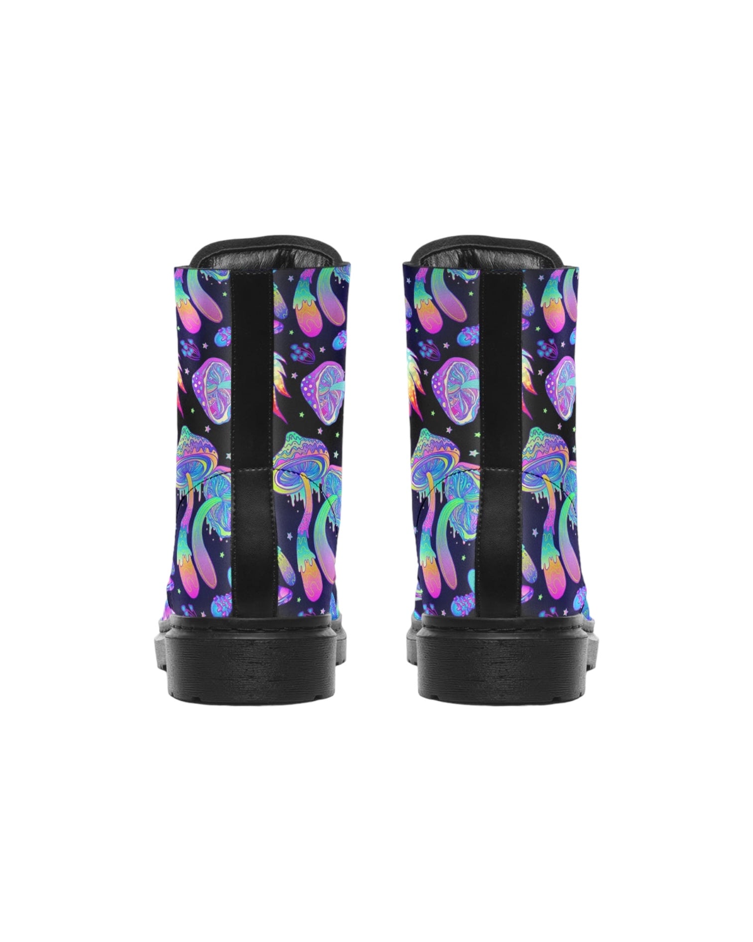 Shroomin Black Combat Festival Boots