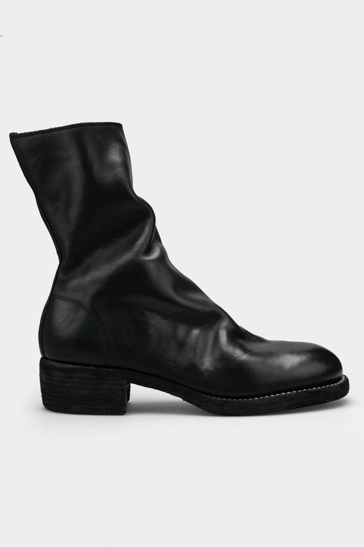 Side zip mid-top leather boots | 798LZX