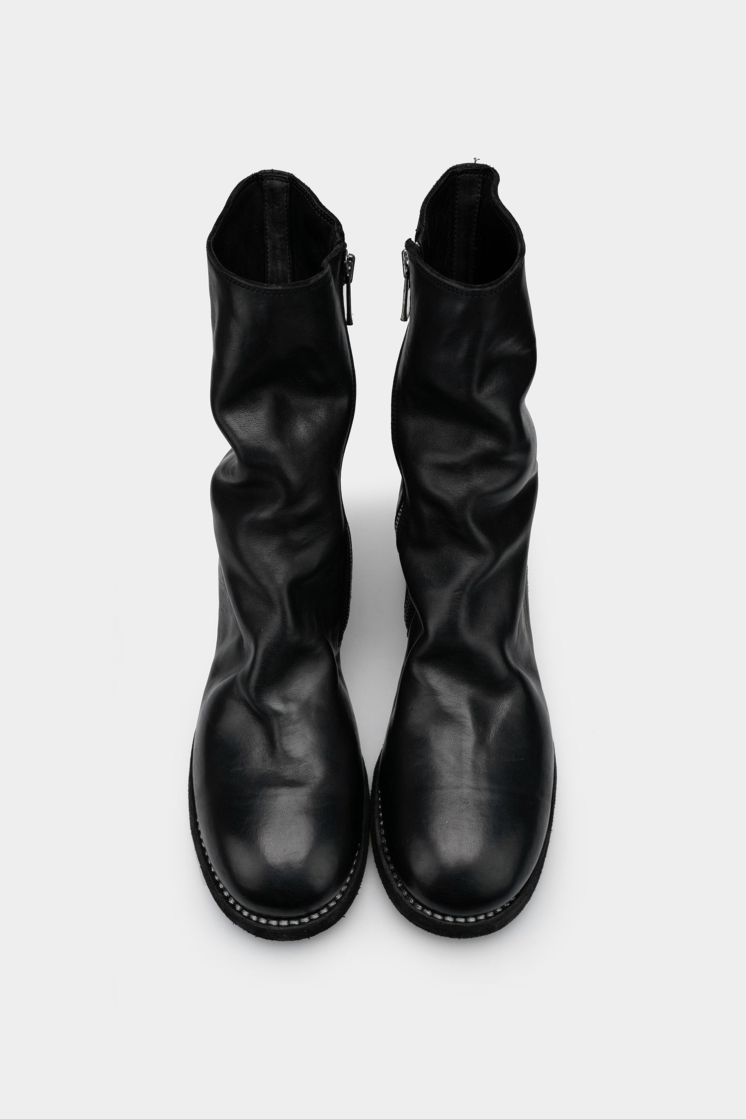 Side zip mid-top leather boots | 798LZX