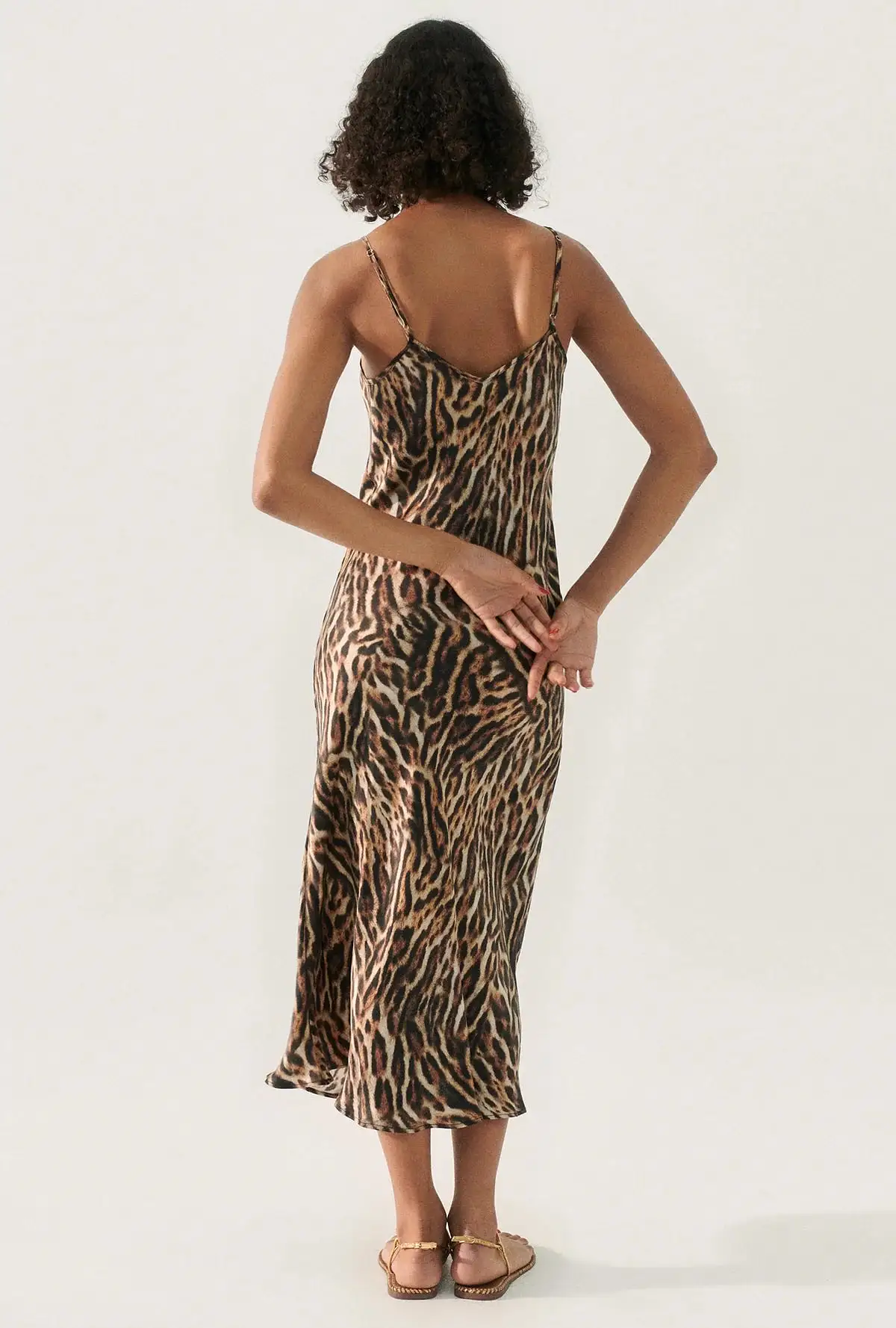 Silk Laundry - 90s Slip Dress - Leopard