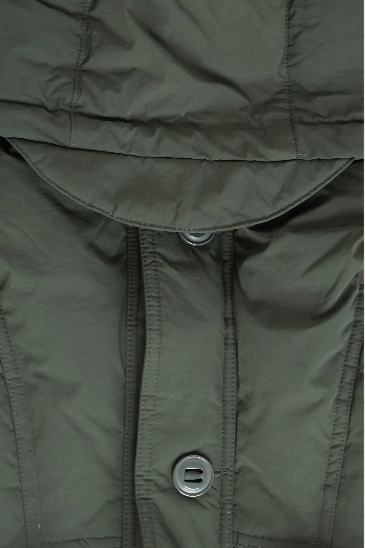 Smock Puffer Down Parka - Dark Green