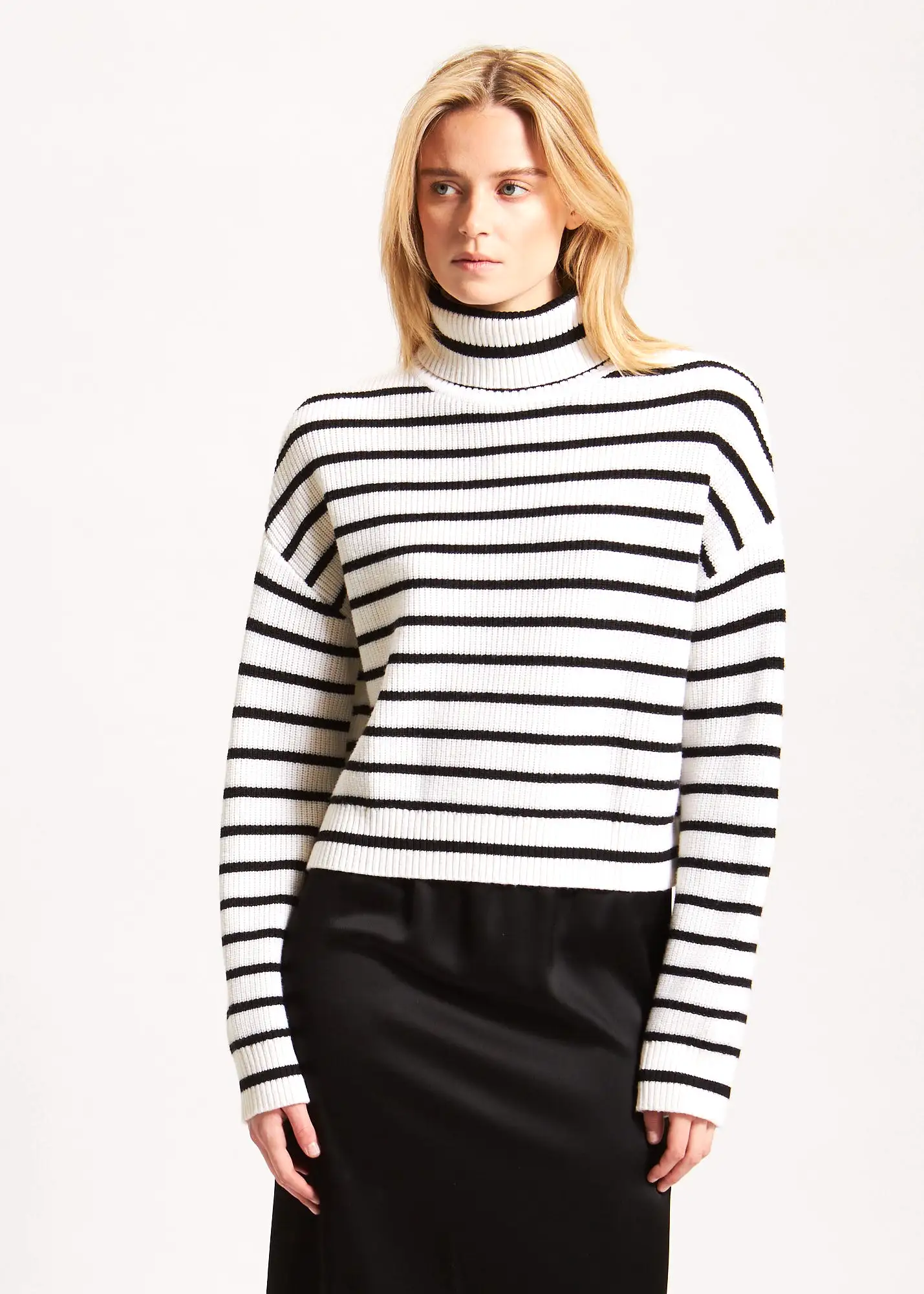 STRIPED TURTLENECK