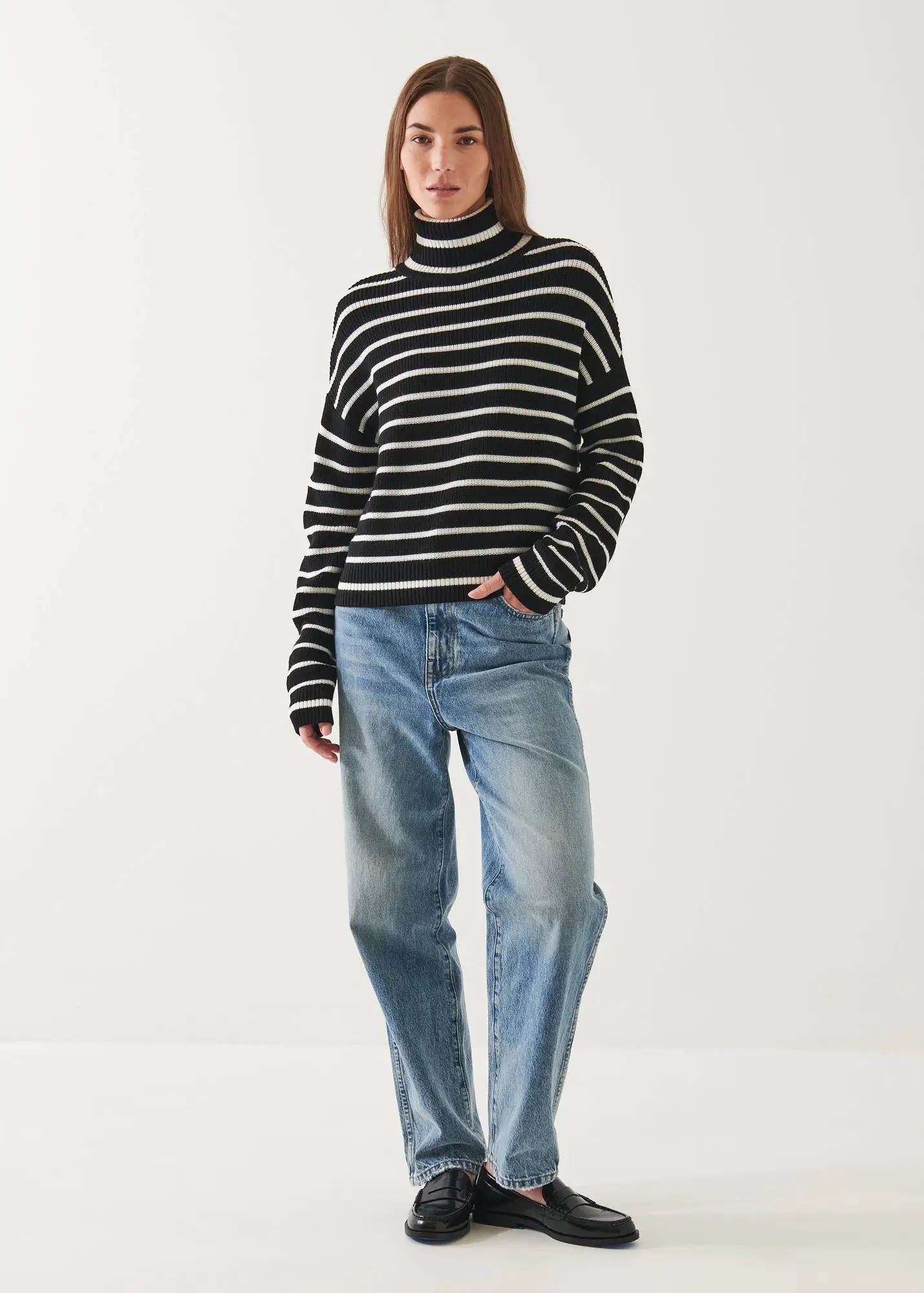 STRIPED TURTLENECK