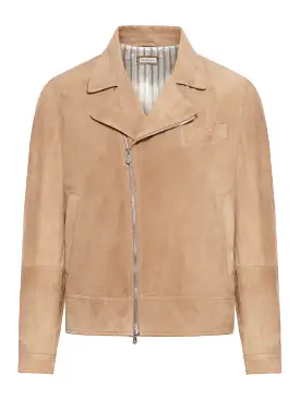 Suede leather jacket