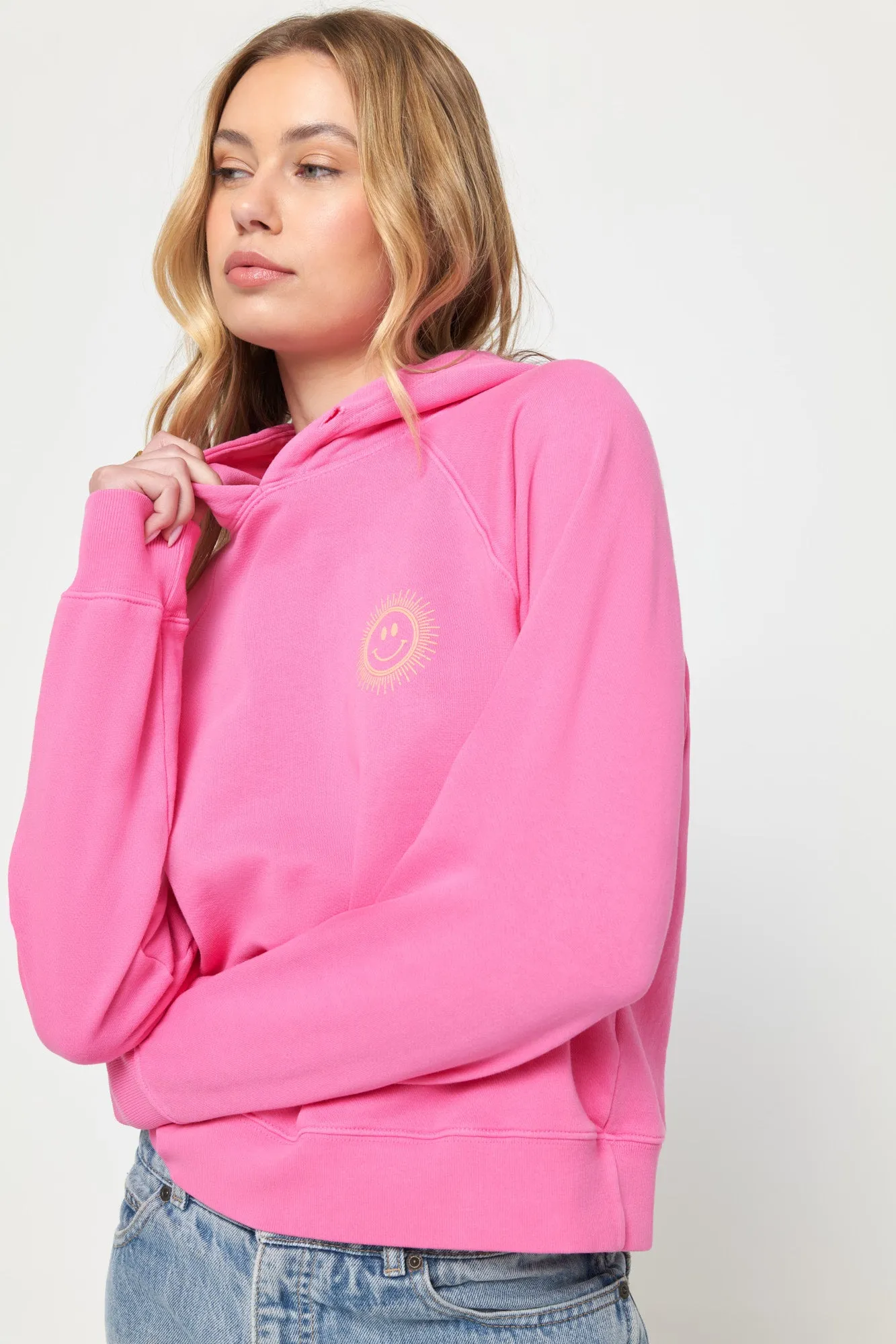 Sun Smiley Harper Crop Hoodie