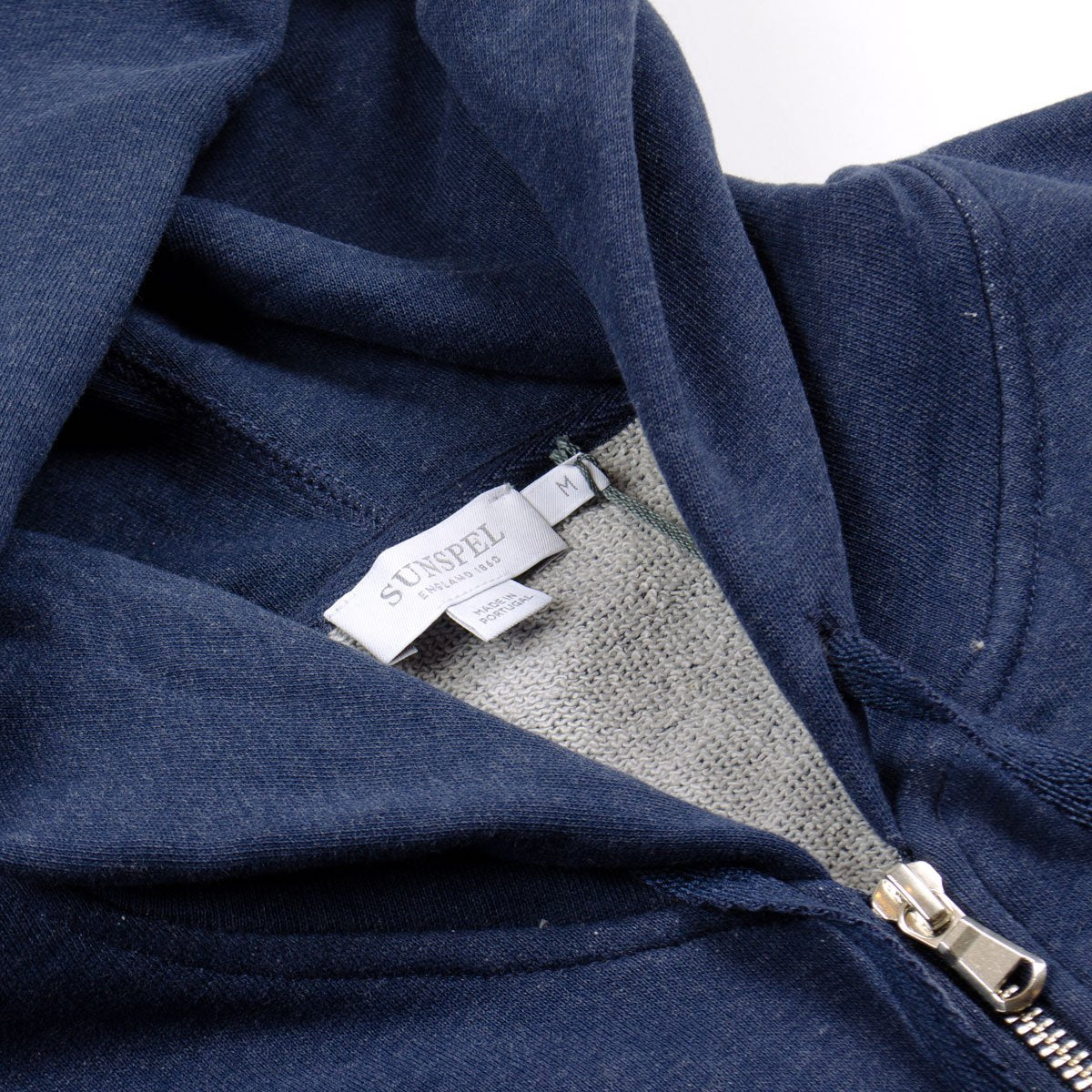 Sunspel - Loopback Zip Hoodie - Navy