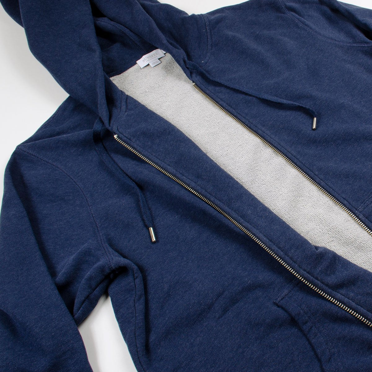 Sunspel - Loopback Zip Hoodie - Navy