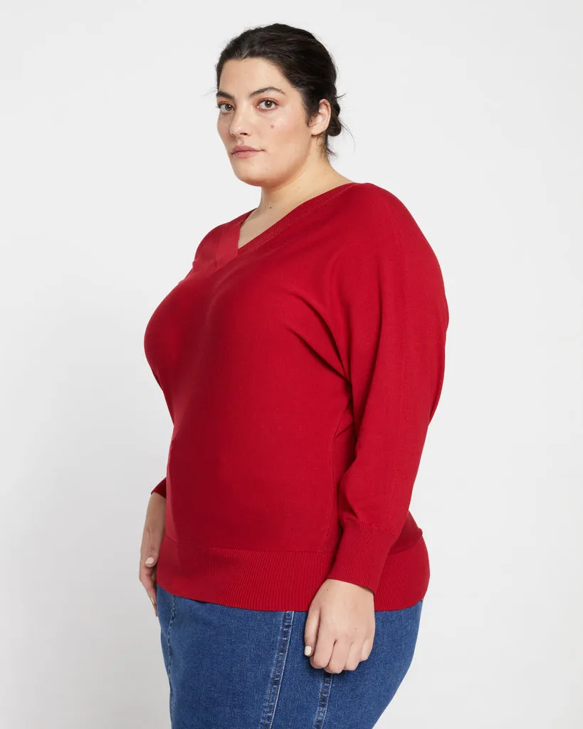 Sweater Blouse - Red