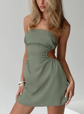 Tailor Mini Dress Sage