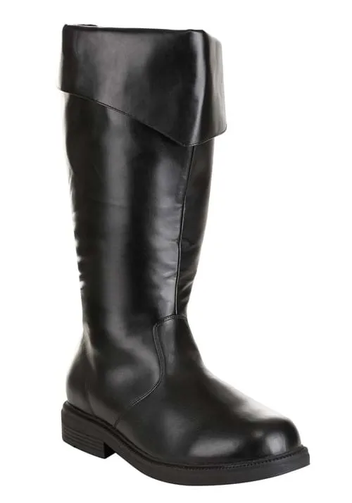 Tall Black Men's Costume Boots | Adult Costume Boots