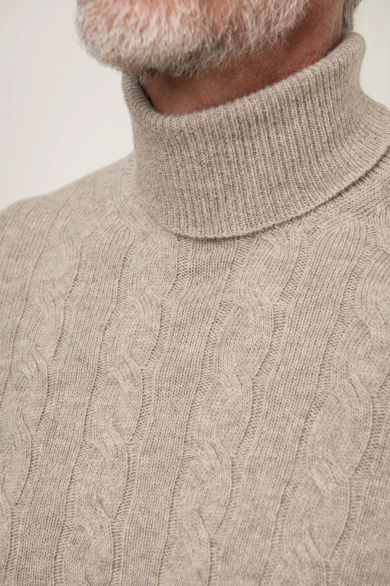 Taupe turtleneck – Made in Italy