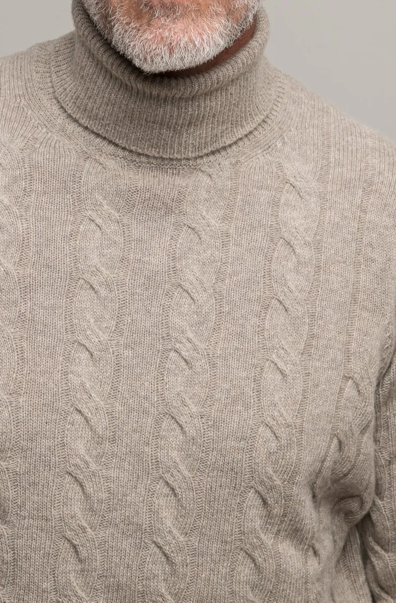 Taupe turtleneck – Made in Italy