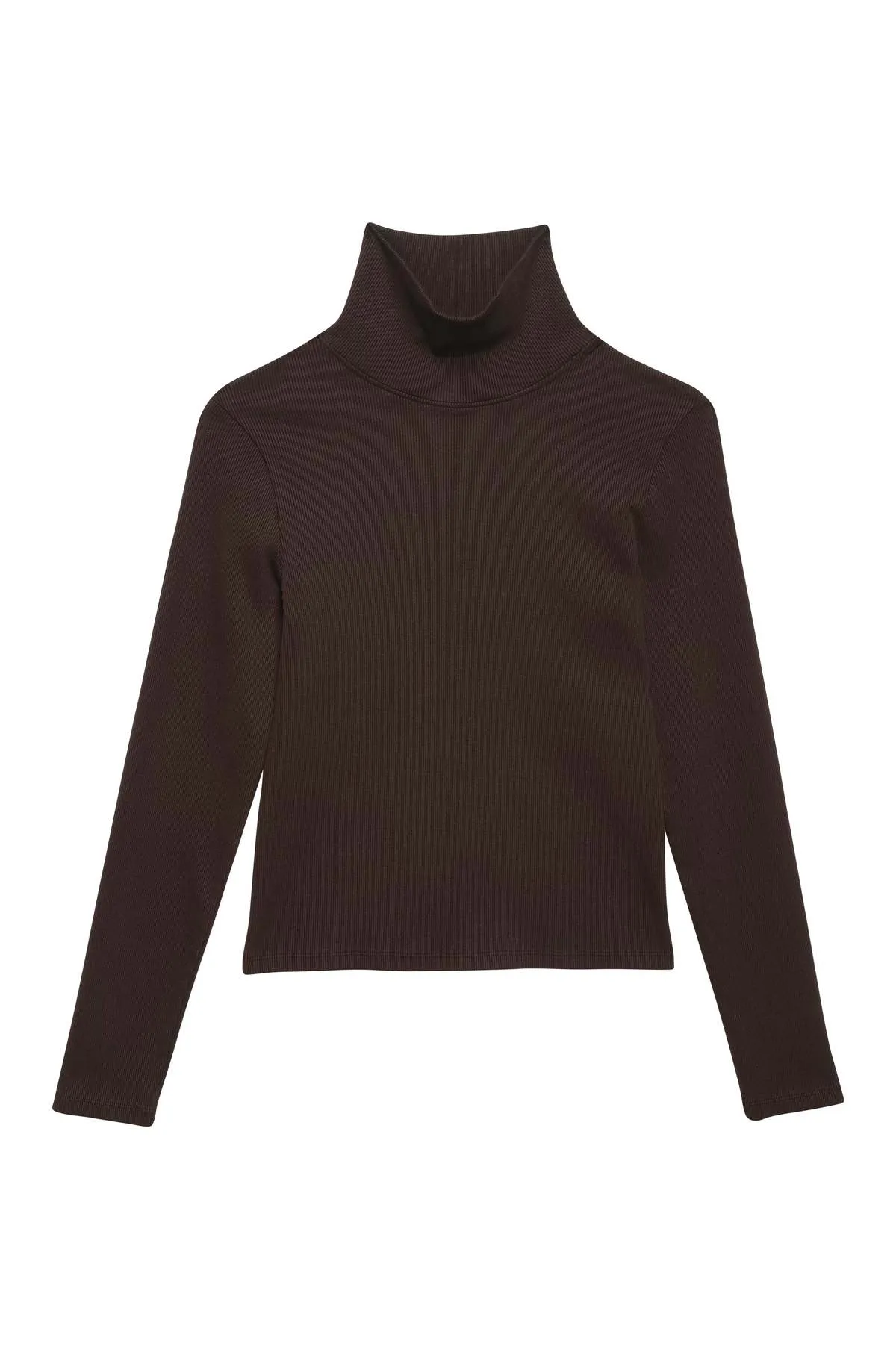 The Rib Turtleneck - Espresso