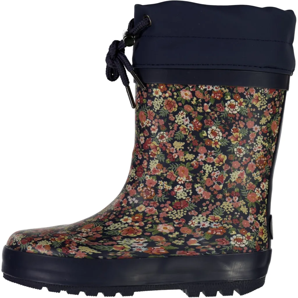 Thermo Rubber Boot - ink flowers