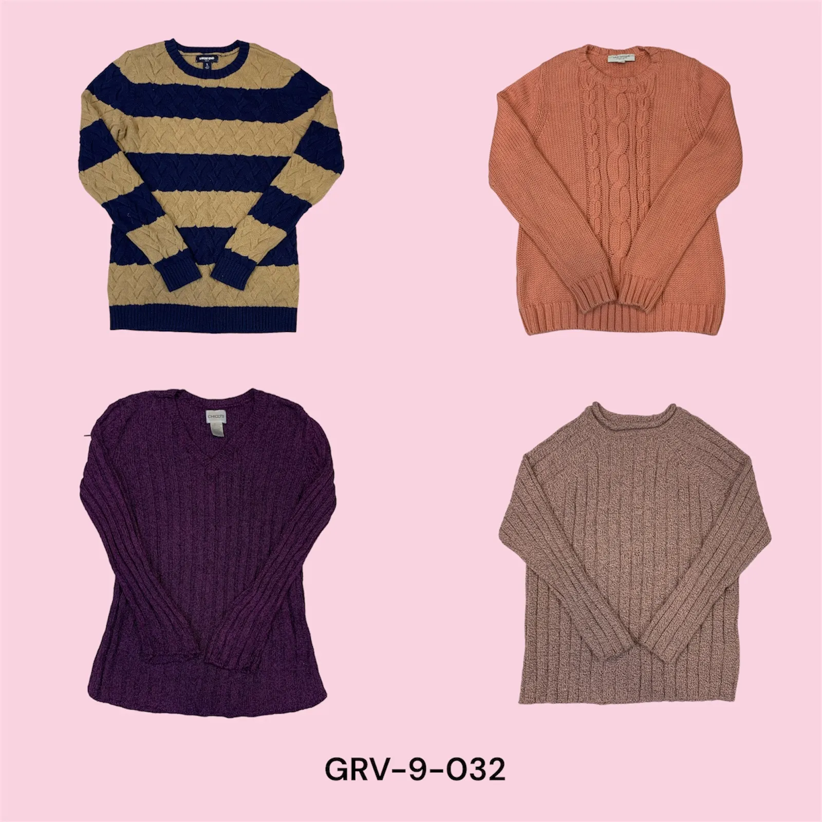 Trendy Cable Knit Sweater in Love Color – Chic & Cozy Essentials(grv-9-032)