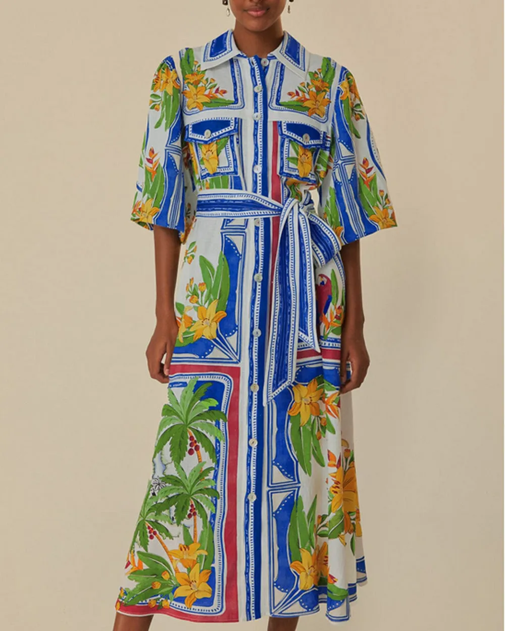 Tropical Destination Midi Dress