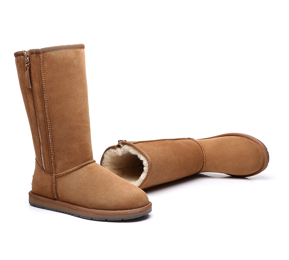 UGG Australian Shepherd Australian Premium Double Face Sheepskin Tall Side Zip Water Resistant Boots