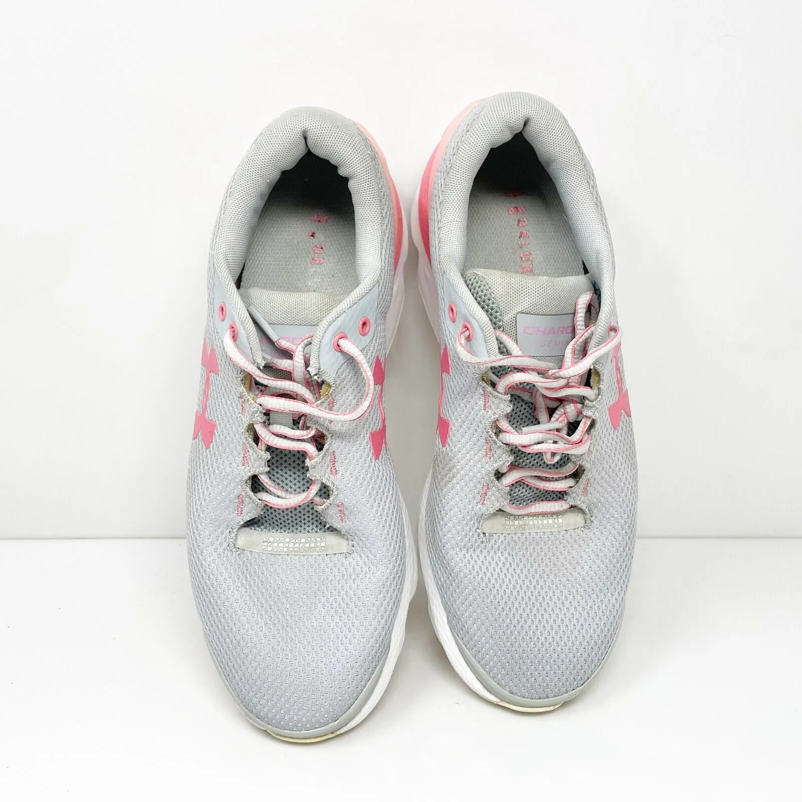 Under Armour Womens Charged Gemini 3023277-104 Gray Running Shoes Sneakers Sz 10