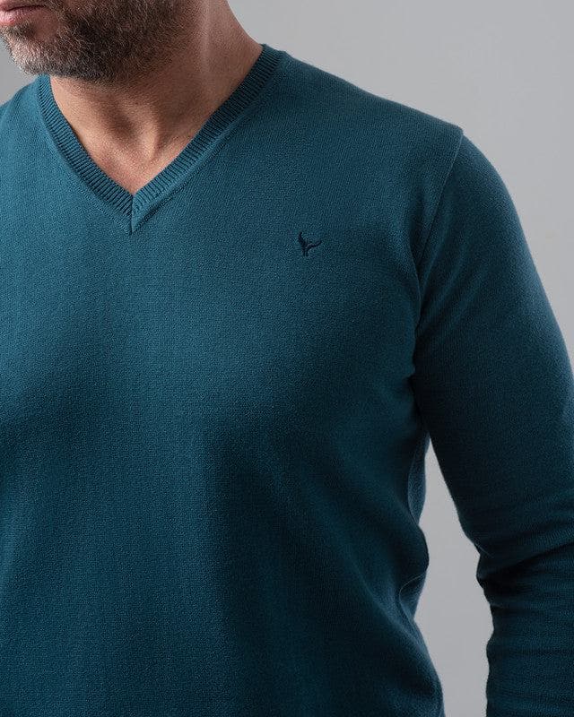 V-NECK PLAIN SWEATER - GINZARY