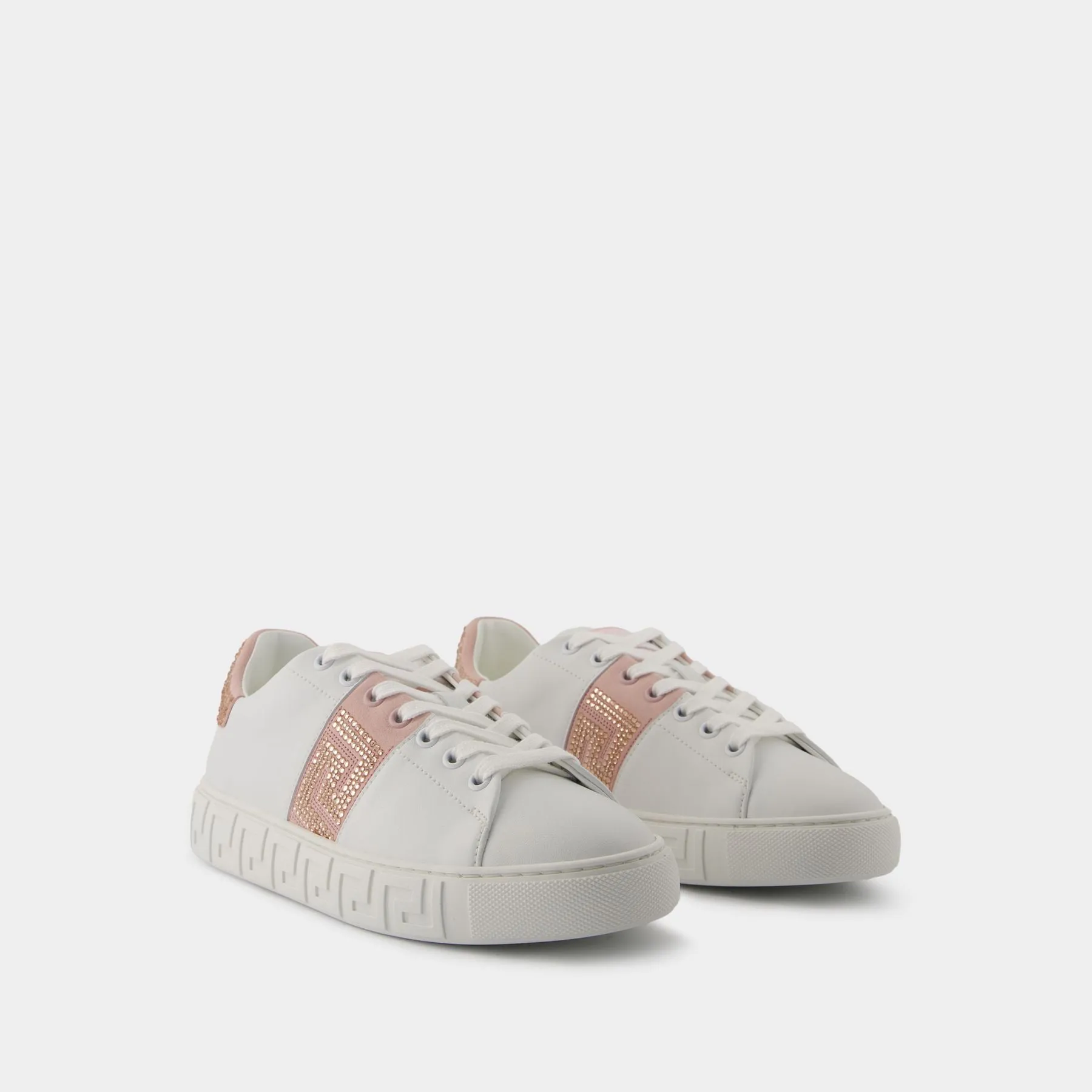 Versace  Sneakers - Versace - Cotton - White/Pink