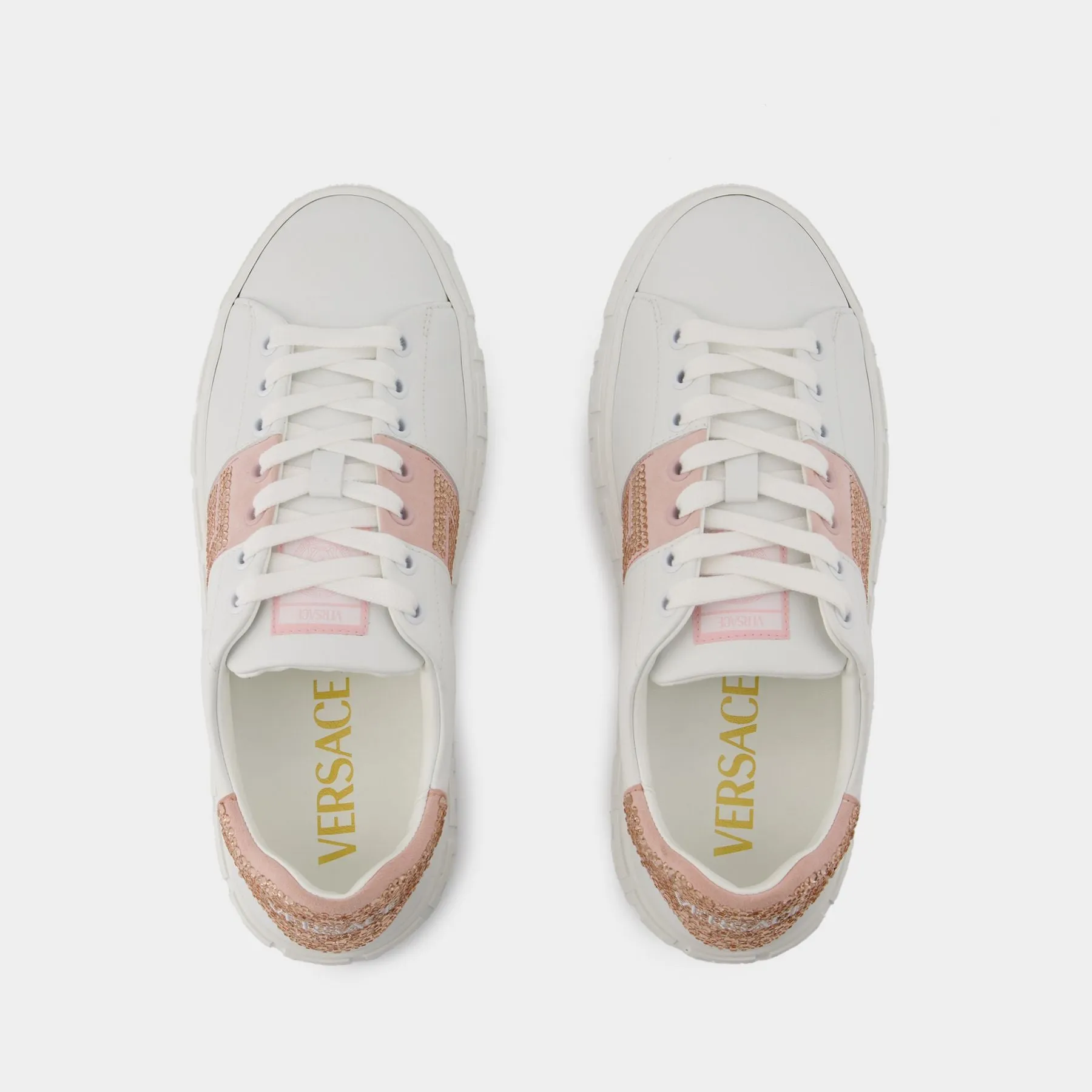 Versace  Sneakers - Versace - Cotton - White/Pink