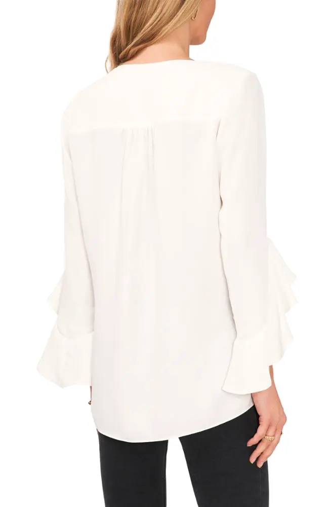 Vince Camuto Apparel FLUTTER SLV VNK TUNIC 103/NEW IVORY VC