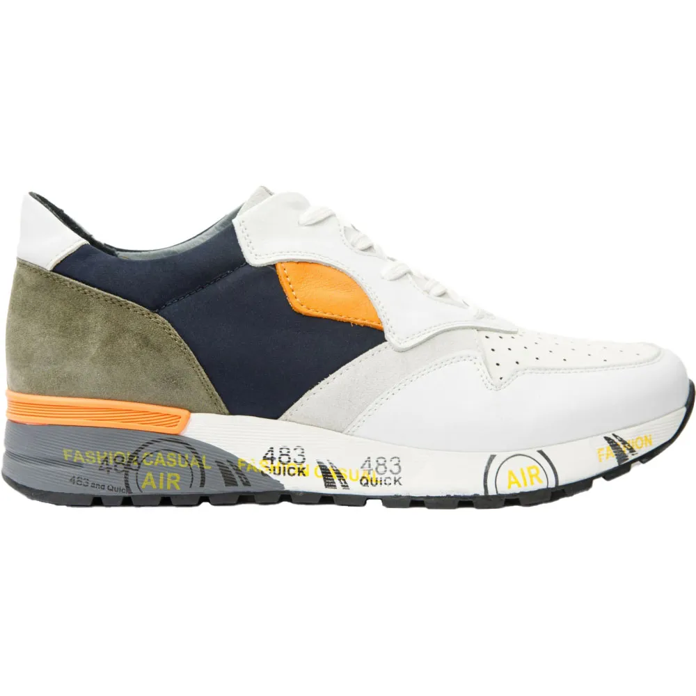 Vinci Leather Missouri White Leather Sneaker (15115)