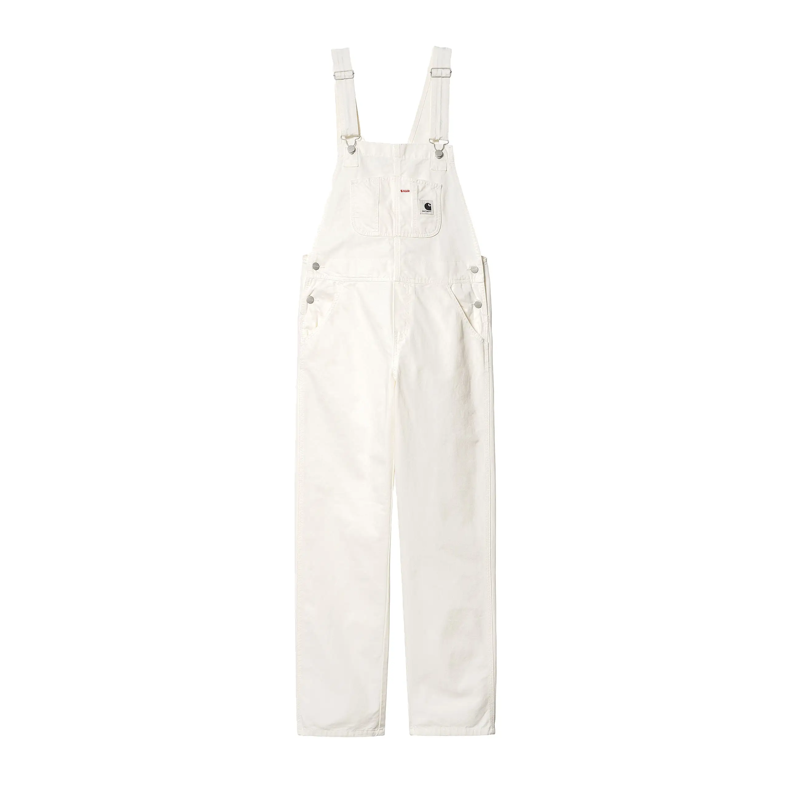 W' BIB OVERALL STRAIGHT OFF-WHITE RINSED