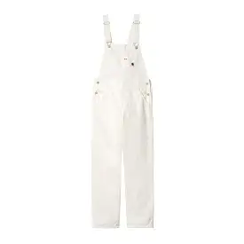 W' BIB OVERALL STRAIGHT OFF-WHITE RINSED