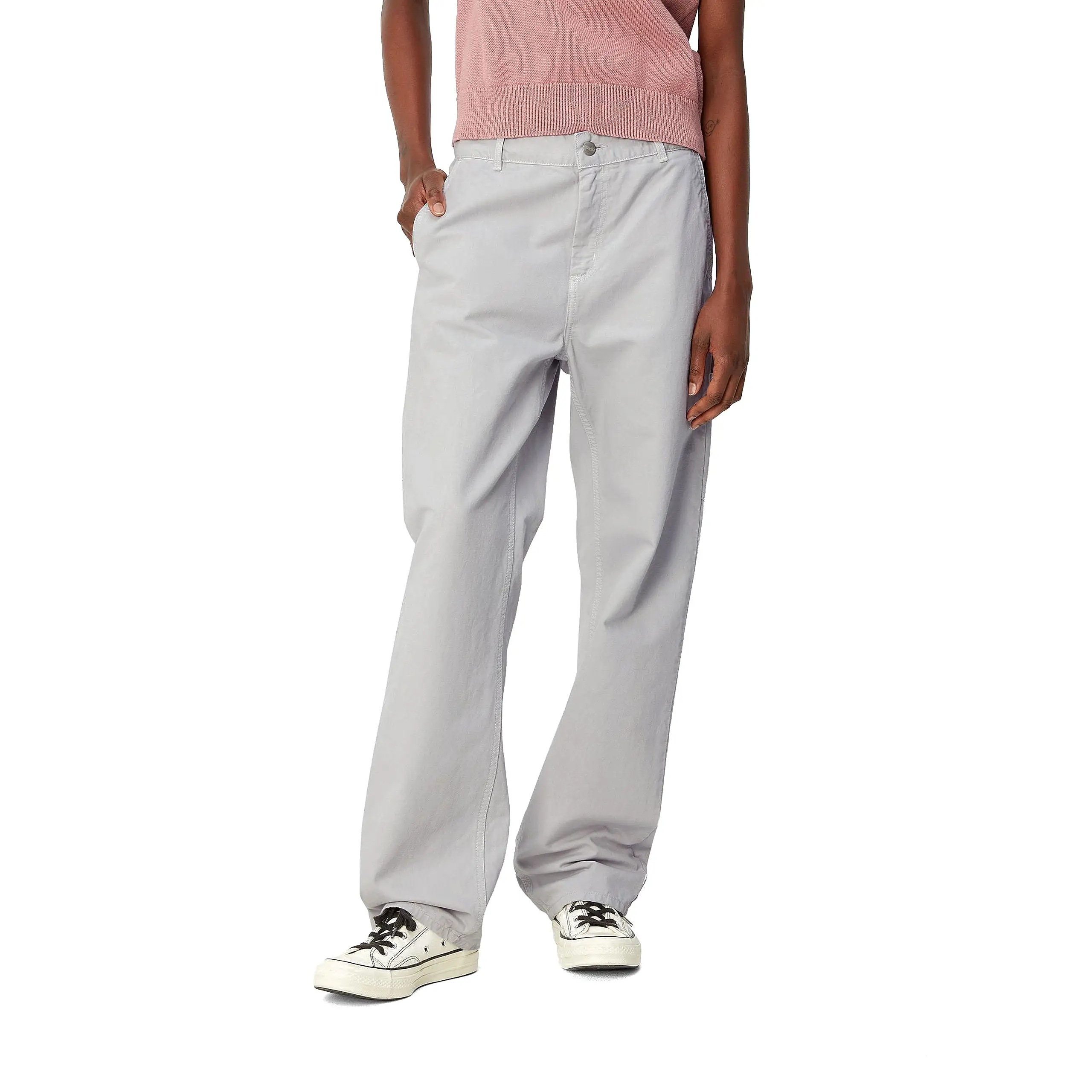 W' PIERCE PANT STRAIGHT SONIC SILVER GARMENT DYED