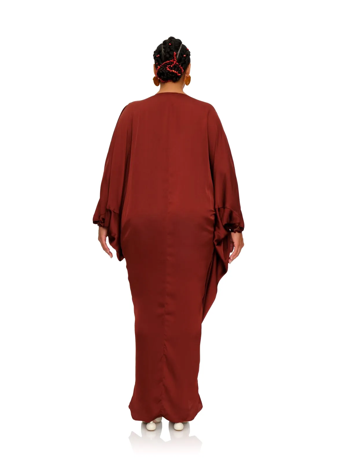 Wine Tibara Kaftan Dress