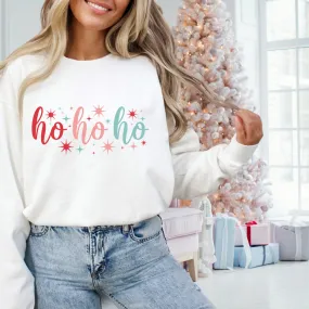 Women's "HO HO HO" Christmas Graphic Crew Neck Sweater