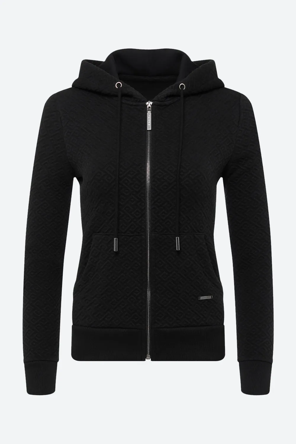 Women's Alsina Gaucho Pattern Zip Hoodie in Black