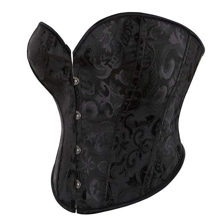 Women's Gothic Strappy Polka Dot Overbust Corset