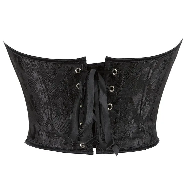 Women's Gothic Strappy Polka Dot Overbust Corset