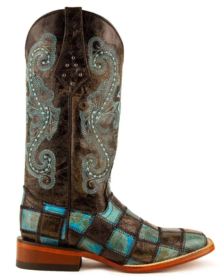 Women's Patchwork Western Boots