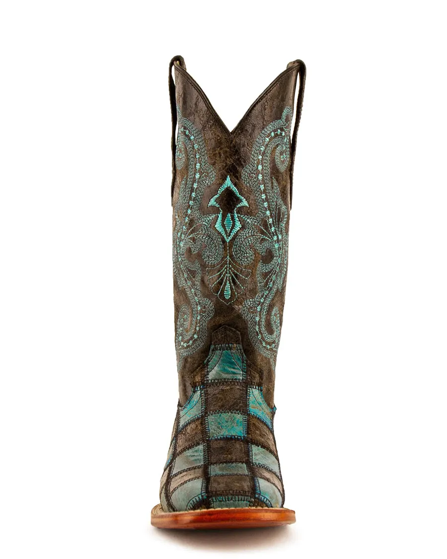 Women's Patchwork Western Boots