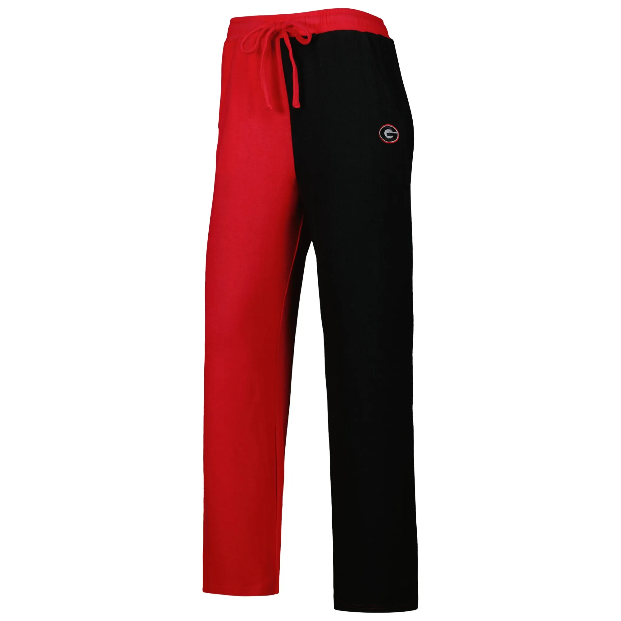 Women's ZooZatz Red/Black Georgia Bulldogs Colorblock Cozy Tri-Blend Lounge Pants