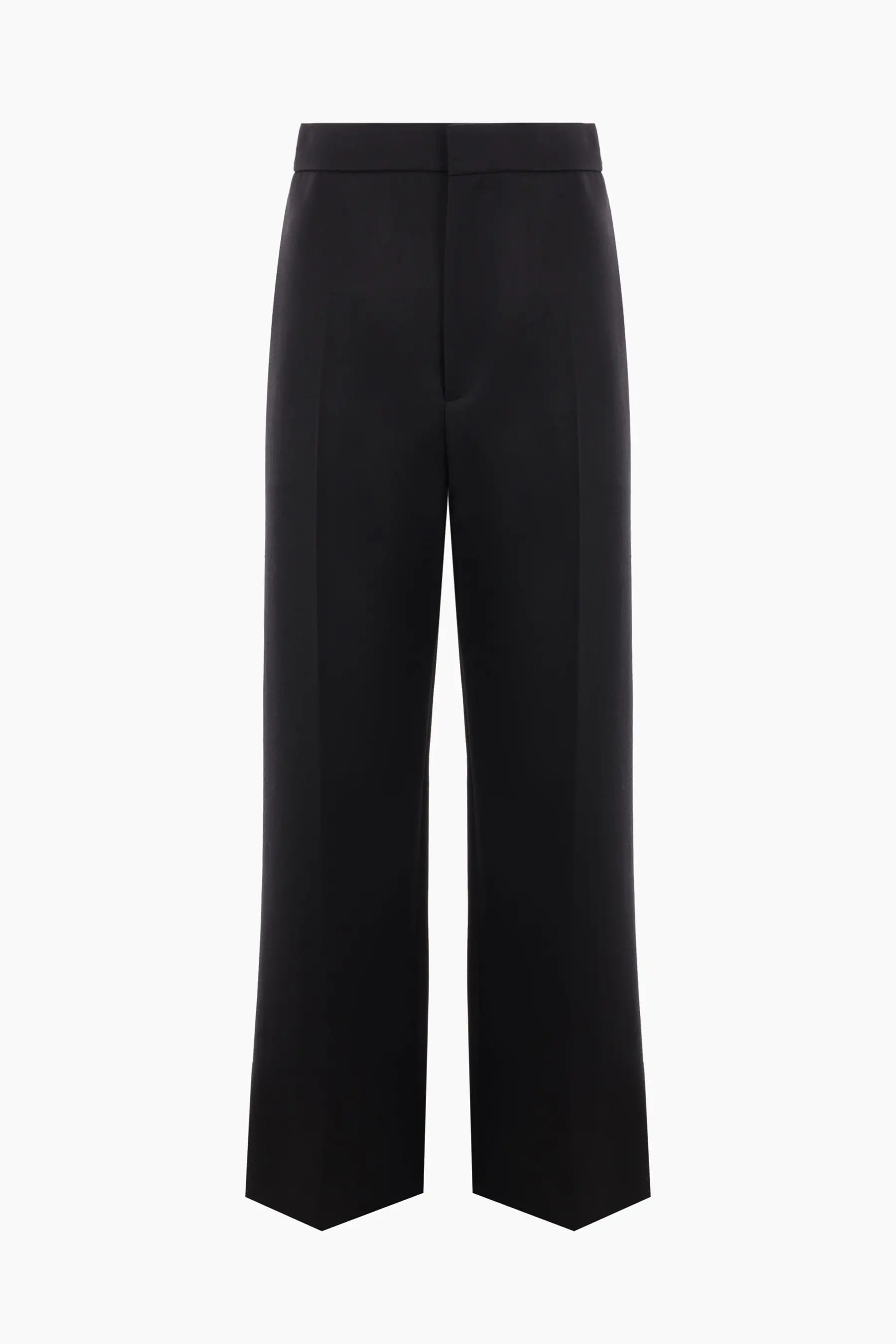 wool straight-leg pants