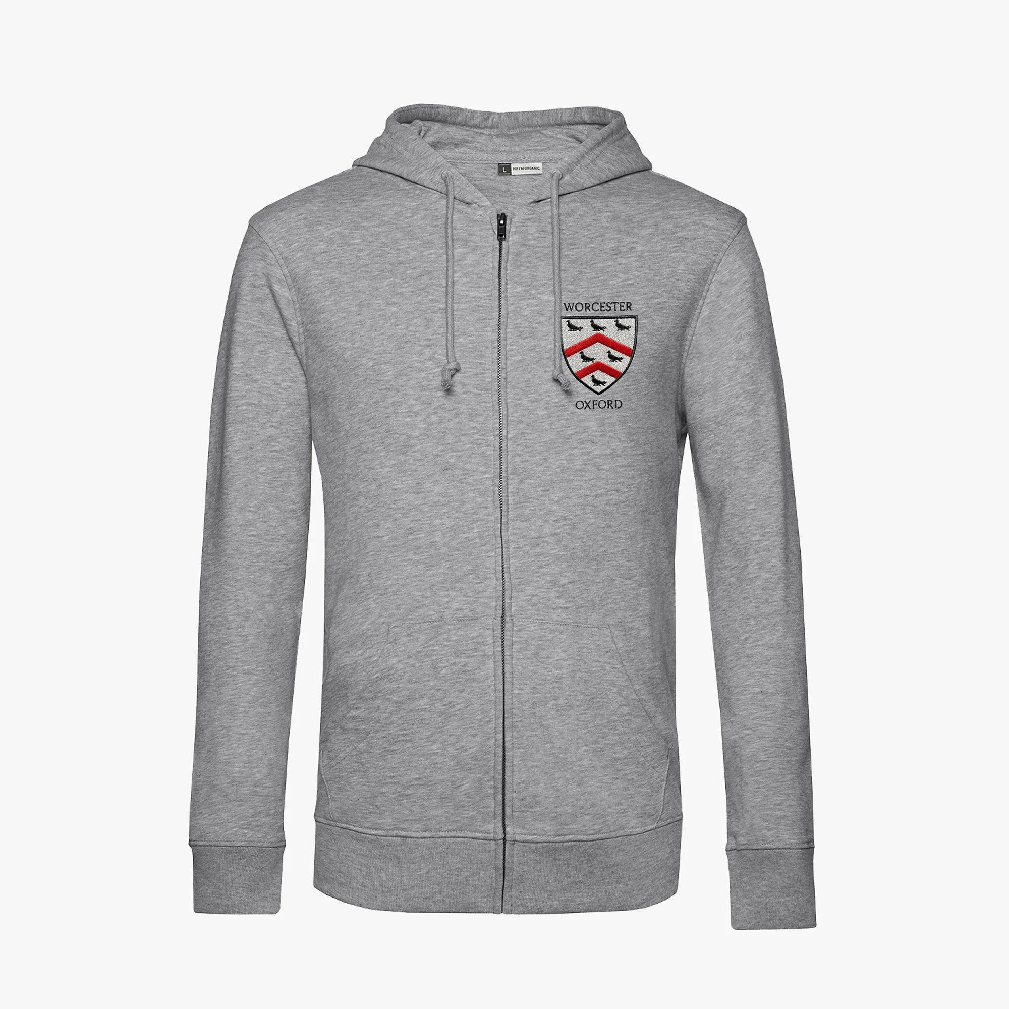 Worcester College Men's Organic Embroidered Zip Hoodie